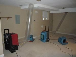 Water Damage Restoraiton Vacuuming Attic