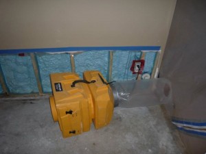 Water Damage Restoration Of Downstiars Room